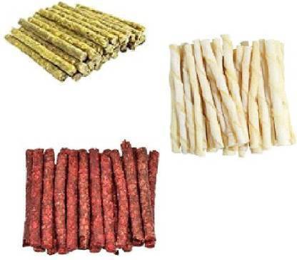 SAWAY Saway Store Combo Offer Money Saver Pack Mutton Sticks 200gm Chicken Sticks 200Gm Calcium Sticks 200gm Total Pack 600Gm Chicken, Mutton Dog Chew