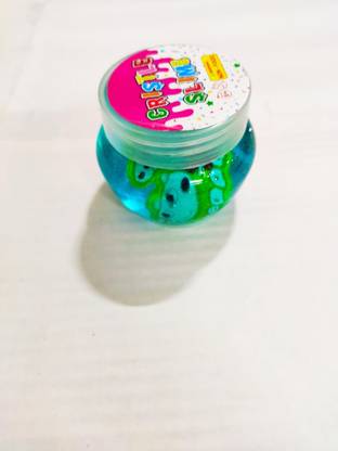 FLYmart Crystal Clear Putty Slime | Soft & Squishy Stress Relief Crystal Slime Non-Sticky Slime Putty Blue Putty Toy