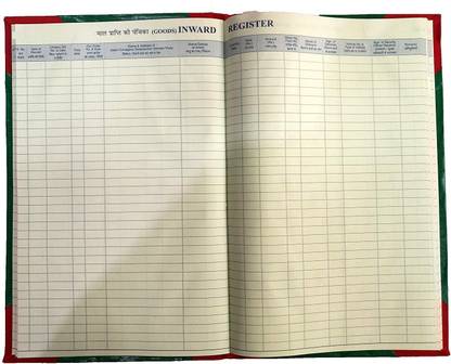 Bright hub Inward Outward Register - 70 GS M Ledger Paper (Inward/Outward Combo Double Side Count- 200 + Pages) 0-Part Inward Outward Register