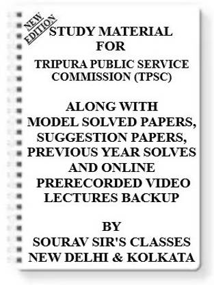 Study Notes Material On Tripura Public Service Commission (Tpsc) For 2021-2022 With Topicwise Analysis + Mcq Questions+model Question Papers