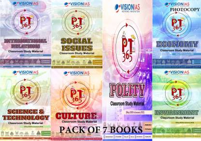 Vision Ias PT 365 International Relations Science AND Technology Culture Polity Economy Social Issues Environment Classroom Study Material 2021 Pack Of 7 Books (Photocopy)