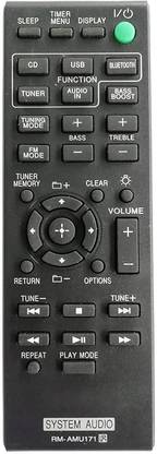 BhalTech RM-AMU171 AV System (CMT-BT60 CMT-BT60B CMT-BT80W CMT-BT80WB CMT-SBT100 CMT-SBT100B CMT-SBT300W CMT-SBT300WB HCD-SBT100 HCD-SBT300W HCD-SBT300WB) Compatible for  Sony Remote Controller