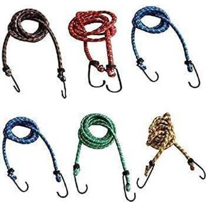 hinik Elastic Rope-6ft Multicolor (Length: 2 m, Diameter: 10 mm)_set of 6 Multicolor