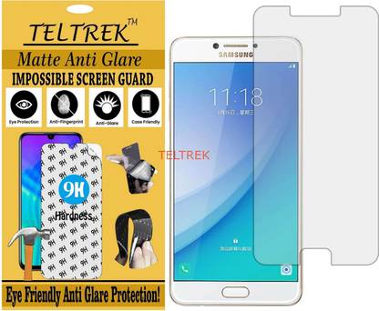 TELTREK Tempered Glass Guard for SAMSUNG C7 PRO (Matte Flexible Shatterproof)