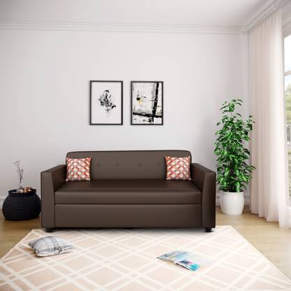 SKP FACTORY Leatherette 3 Seater  Sofa