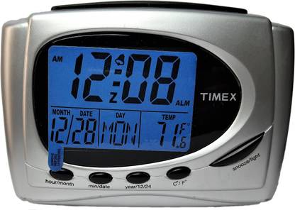 Timex Digital Silver Clock