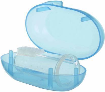 Lilz caress Silicone Finger Toothbrush , Baby Finger Tooth Brushwith storage Box Extra Soft Toothbrush | Toung cleaner and Gum Massager Ultra Soft Toothbrush