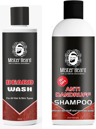 Mister Beard Beard Wash 200ml with Anti Dandruff Shampoo 200ml