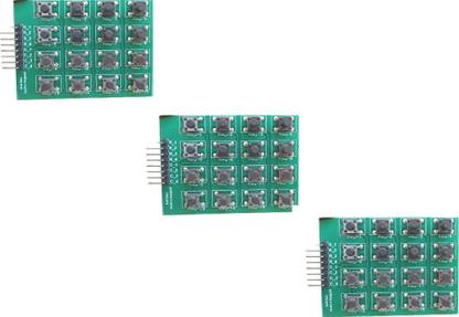 ScienceLab Technosolutions Set of 03 - [ Hex keypad 4x4 matrix keypad for Arduino and other microcontrollers ] Educational Electronic Hobby Kit