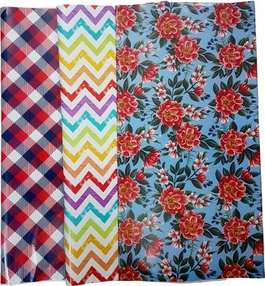 AM Boutique 15 Set of Flower Prints Gift wrapping paper Sheet in three designs (20 x 27 Inch) 85 GSM NO LARGE 85 Multipurpose Paper pattern Paper Gift Wrapper