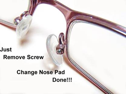N Specs Nose Pad For Spectacle Frame Eye wear ( 50 piece Nose Pad, 10 Piece Screw, 1 Screw Driver ) Hook Eye