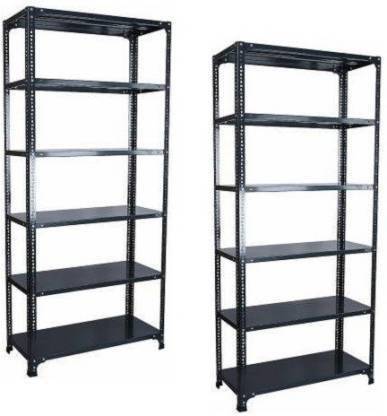 Rackchahiya Angle CRC Sheet 6 Shelves Multipurpose Storage Dimension 12X24x47' Pack Of 2 Luggage Rack