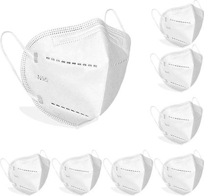 Orbexa 5-Layer N95 Face Masks Wide Elastic Ear Loops with Nose Pin Safety Face Mask washable and Reusable, Special safety Filter Efficiency 95% Protection Against PM2.5 Dust, Virus, Pollen and Haze-Proof. 100 Pcs N95 mask Water Resistant, Reusable, Washable