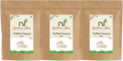 Nature food Best Quality Puffed Foxnut/ Phool Makhana - 750gm (250gmx3