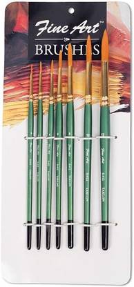 फाइन आर्ट Painting Round Shape Brushes Tr-7 Code (S-412)(Size: 0,2,4,6,8,10,12)
