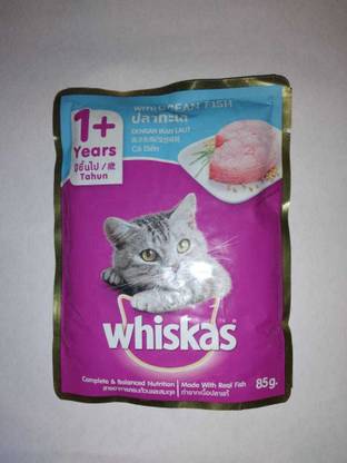 PEDIGREE WISHKAS ADULT CAT FOOD OCEAN FISH (PACK OF 15PICES) Fish 0.08 kg Wet Adult Cat Food