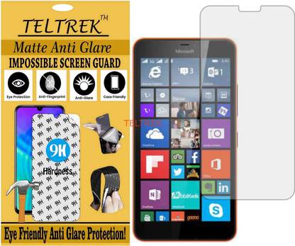 TELTREK Tempered Glass Guard for MICROSOFT LUMIA 640 XL LTE DUAL SIM (Matte Flexible Shatterproof)