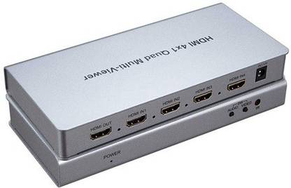 techut 4x1 HDMI Quad Multi-Viewer with Seamless Switcher Selector 3D 1080p, 4x1 PIP Mode Multi-Viewer Media Streaming Device