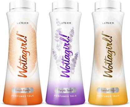 लेयर Wottagirl Perfumed Talc 100g combo
