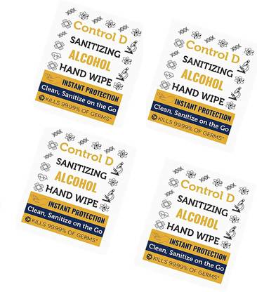 Control D Alcohol Wipes, Best Alcohol Hand Wipes Multipurpose Thick & Soft Alcohol Wipes Single Pack-(100 Tissues)