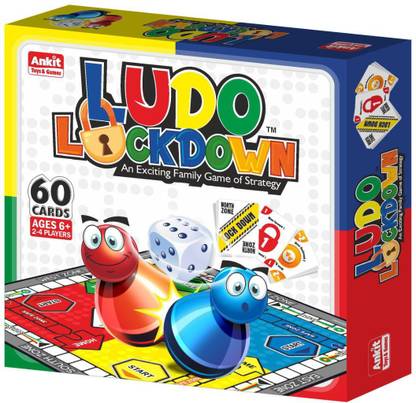 Ankit Toys Ludo Lockdown Board Game - Multicolor Party & Fun Board Game