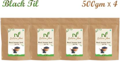 Nature food Good Quality Black Sesame Seed / Black Til - 2KG (500gm x 4) Black Sesame Seeds