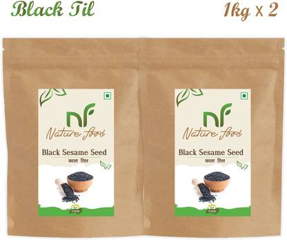 Nature food Good Quality Black Sesame Seed / Black Til - 2KG (1kg x 2) Black Sesame Seeds