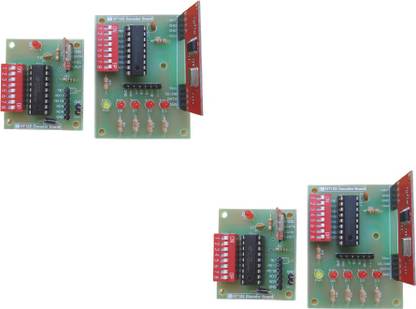 ScienceLab Technosolutions Set of 02 - [ Wireless 433MHz RF Encoder Decoder Board with HT12E and HT12D module for DIY wireless projects ] Educational Electronic Hobby Kit