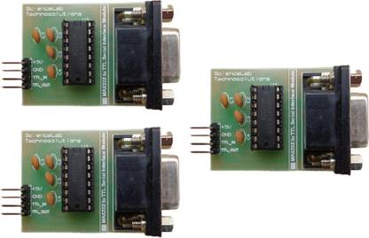 ScienceLab Technosolutions Set of 03 - [ Breakout Board for MAX232 IC - RS232 Serial Port to TTL (3.3V or 5V) Converter Module ] Electronic Components Electronic Hobby Kit