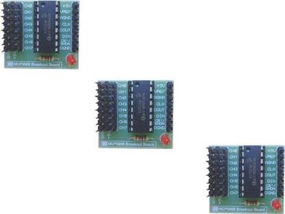 ScienceLab Technosolutions Set of 03 - [ MCP3008 Breakout Board ] Educational Electronic Hobby Kit