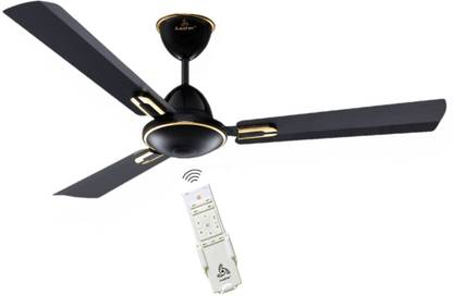JUPITER Tricopter BLDC Black & Gold 48" (1200 mm)Energy Efficient Remote Controlled C/Fan 1200 mm 3 Blade Ceiling Fan