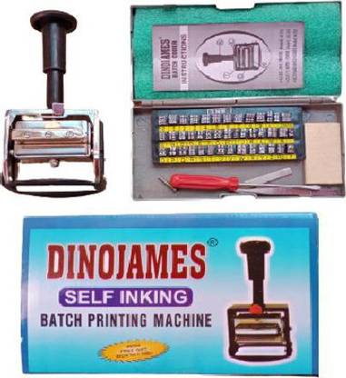 dinojames Metal Batch Printing/Coding Machine (size-3mm Metal Latter)30*55 Label Stamping Machine