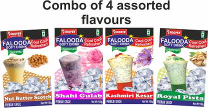 SOOPER FALOODA PREMIX COMBO PACK BRKP 100g X 4 FLAVOURS 400 g