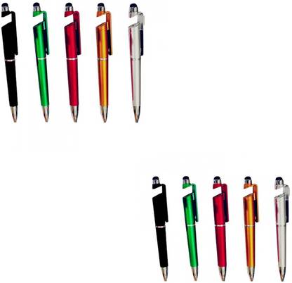 Home Tech Mobile Phone, Tablet and laptop Touch pen for operating and writing msg by using touch pen . Quality Pen with Mobile Holder Writing Pen with Touch Stick for Mobiles Laptops Tablets ( Pack of 10 ) Stylus