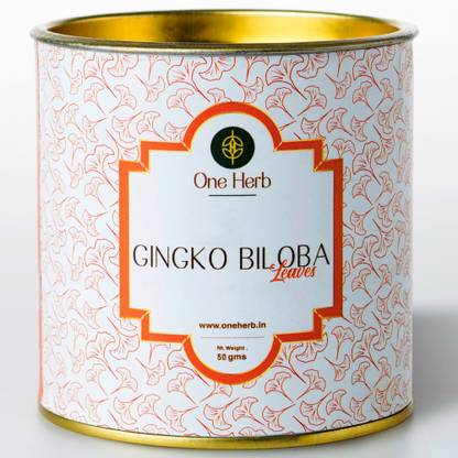 one herb Ginkgo Biloba Tea Leaves 50g for Improved Memory & Concentration, Better Focus, Full of Antioxidants Herbal Tea Tin