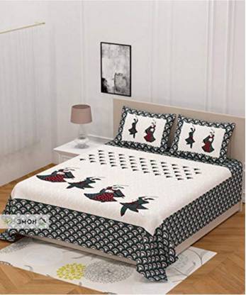 Dyad Fashion Cotton Double Flat 1 TC Printed Bedsheet