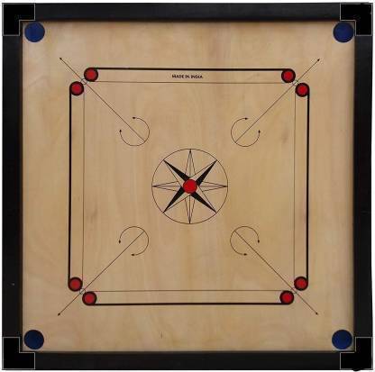 KBM premium quality medium size carrom board with wooden coins 66.04 cm कैरम बोर्ड