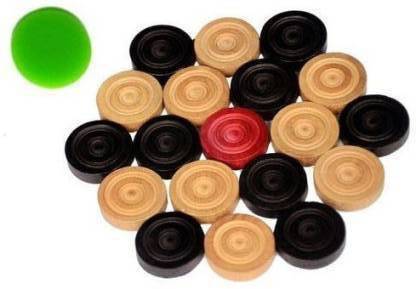 Owlix shiny wooden coins for carrom board with sticker Carrom Pawns