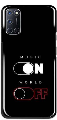 Print Guruji Back Cover for Oppo A52 - Music Designer 3D Printed Case / - Music A52 Case