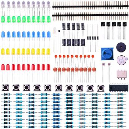 EPICTAC Electronics Components Basic Starter Kit for Arduino UNO R3/Raspberry Pi with Tutorial & Codes Educational Electronic Hobby Kit