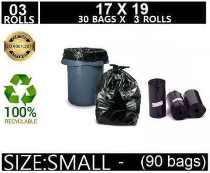 BRUZZLINE B_17*19 ( 3 ROLL ) Medium 30 L Garbage Bag  Pack Of 90