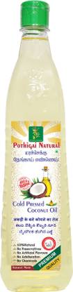 POTHIGAI NATURAL Cold Pressed Coconut Oil 1 Litre-Natural Made Coconut Oil Plastic Bottle