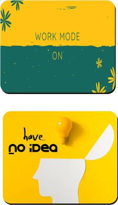nik city store Fantastic Work mode with have no printed mouse pad | game printed mouse pad | mouse pads for boys Mousepad | pack of 2 Mousepad