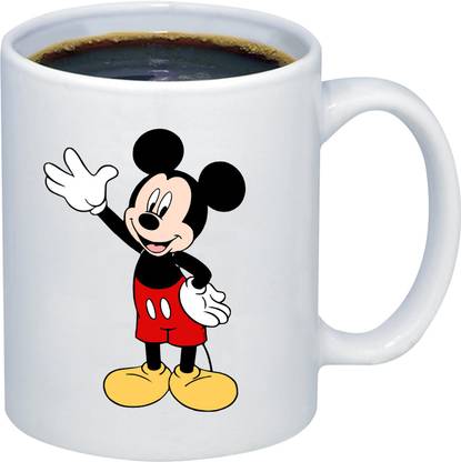 ADITI Designs Mickey Mouse on transparent background theme Ceramic Coffee Mug