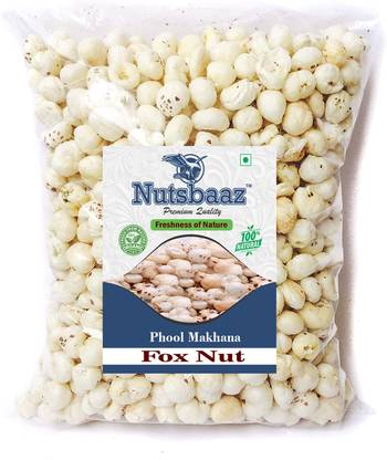 Nutsbaaz Jumbo Fox Nut | Phool Makhana, | 4 Pack of 250 Grams | 1.kg Fox Nut