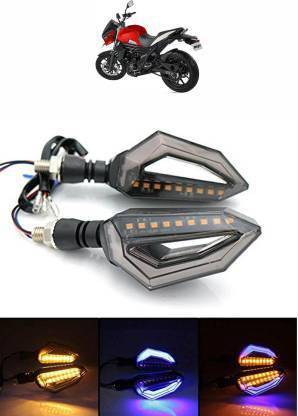 QUIRKY ZONE Front, Rear LED Indicator Light for Mahindra Mojo, Universal For Bike
