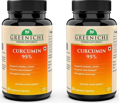 Greeniche Curcumin 95% Curcuminoids | Immune & Joint Support | 500mg - (Pack of 2)