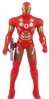 Asra Collections Iron Man Avenger Marvel Super Hero Iron Man Toy for Kids ( 7 inch ) with LED Light