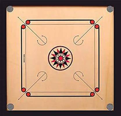 AMM 26 inch high Glossy Carrom Board with Coin and stiker 20 cm Carrom Board