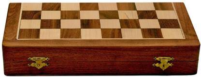 Ganesh Chess Magnetic Chess Board Wooden Set for Adults with Chess Pieces Magnetic, Premium Folding Chess Board Set Made in Sheesham Wood and Maplewood Lacquered (14 X 14 inch) Strategy & War Board Game